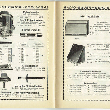 Radio-Bauer Berlin Catalog Nr. 6 April 1927