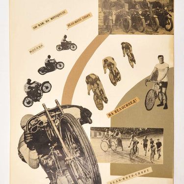Photomontage Spartakiada Motorcycle Racing Cycling