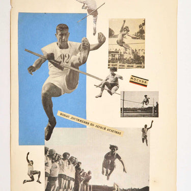 Photomontage Spartakiada Athletics Jumping