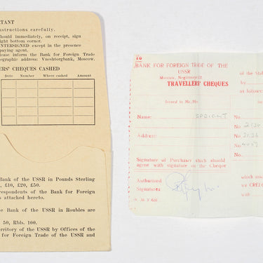State Bank of the USSR Travellers Cheques