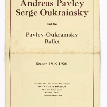 The Great Russian Dancers Andreas Pavley and Serge Oukrainsky And the Paveley-Oukrainsky Ballet