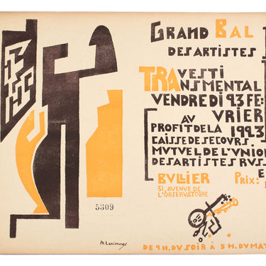 Grand Bal des Artistes Travesti Transmental 1923