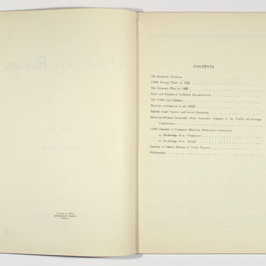 Quarterly Review #1 1933