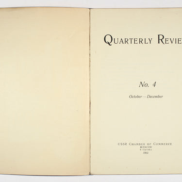 Quarterly Review #4 1932