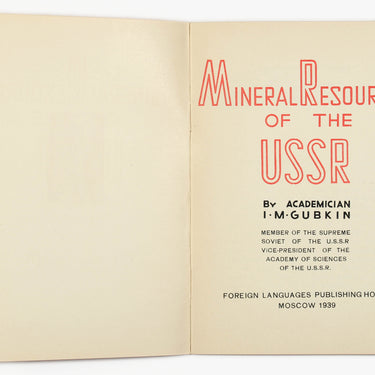 Mineral Resources of the USSR M00522