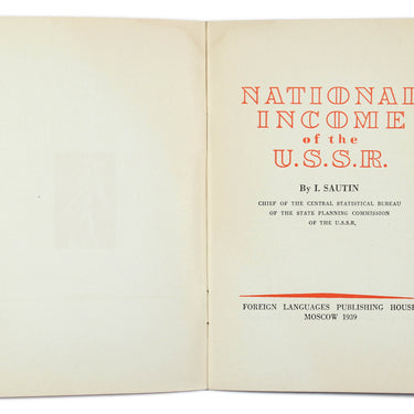 National Income of the U.S.S.R.