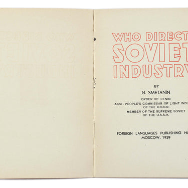 Who Directs Soviet Industry