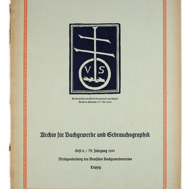 Archiv Fur Buchgewerbe Und Gebrauchsgraphik Hest 11 / 78 1941