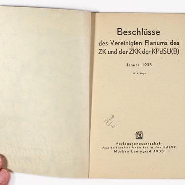 Resolutions of the United Plenum Klutsis