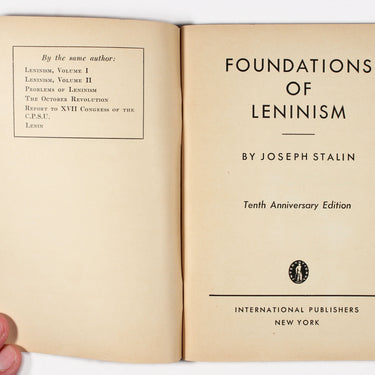 Foundations of Leninism Joseph Stalin