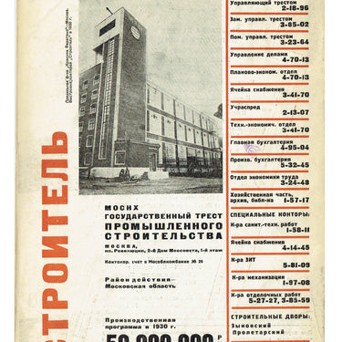 Construction Of Moscow #8-9 1930 Stroitelstvo Moskvy