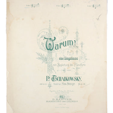 Eine Singstimme mit Begleitung des Pianoforte von P. Tschaikowsky