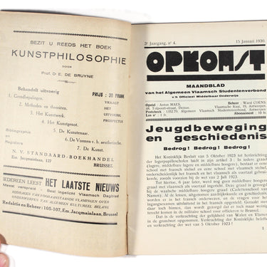 Opkomst Attendance Flemish Student Magazine No 4 1930