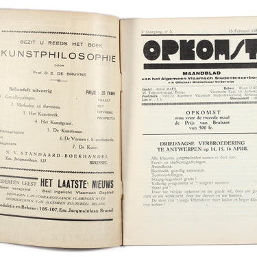 Opkomst Attendance Flemish Student Magazine No 5 1930
