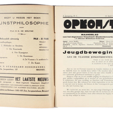 Opkomst Attendance Flemish Student Magazine No 7 1930
