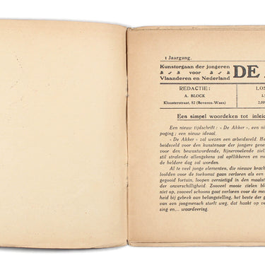 De Akker Magazine #1 December 1924