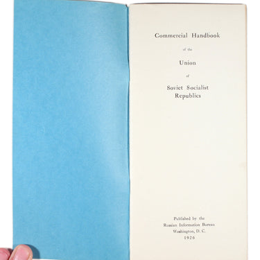 Commercial Handbook of the Union of Soviet Socialist Republics 1926