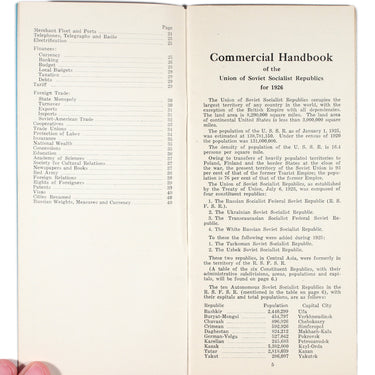 Commercial Handbook of the Union of Soviet Socialist Republics 1926
