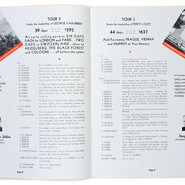 Olympic Games Tours of Europe Cunard White Star Line Summer 1936