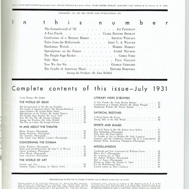Vanity Fair July 1931