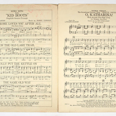 Balieff&rsquo;s Chauve Souris Music Score Katharina